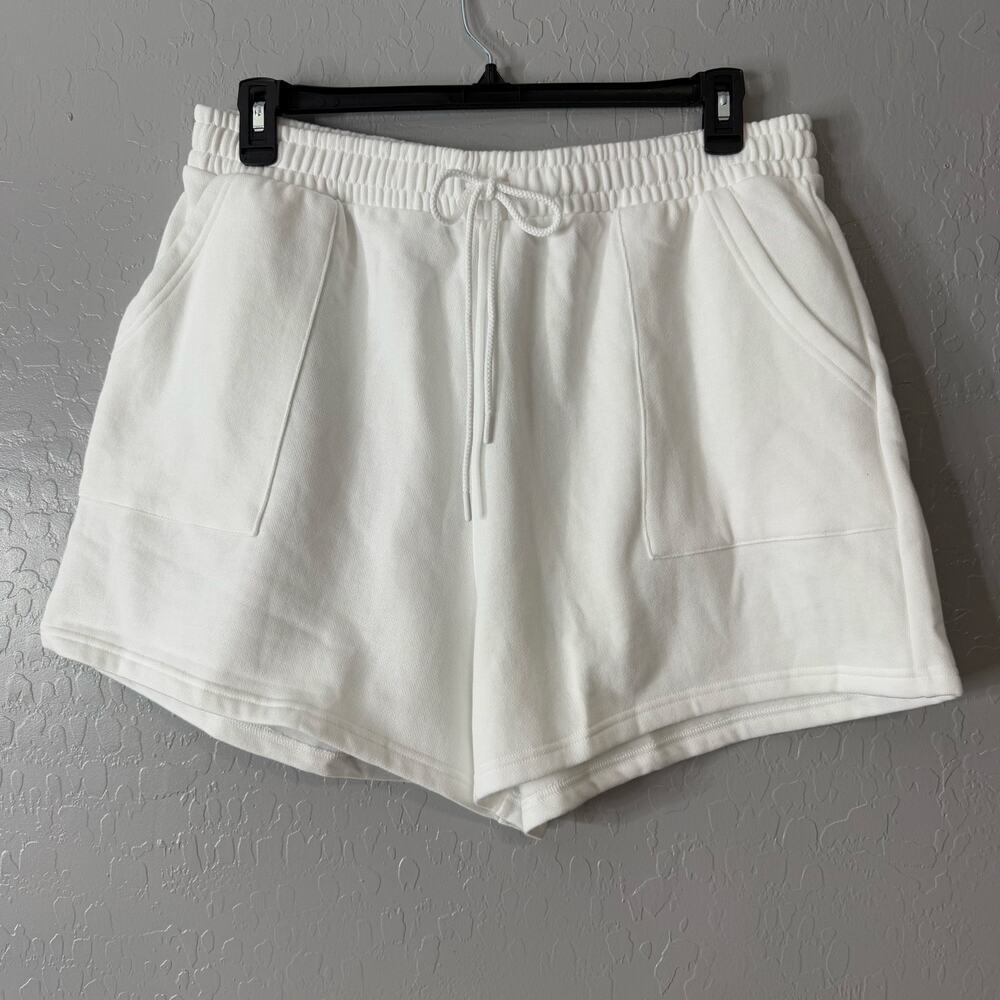 PINK Victoria's Secret White Drawstring Lounge Shorts